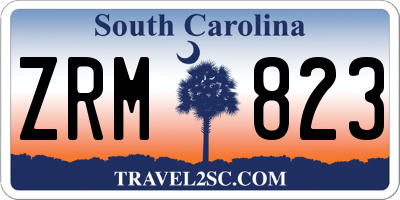 SC license plate ZRM823