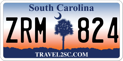 SC license plate ZRM824