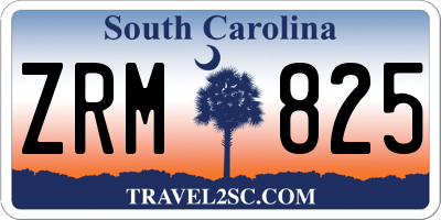 SC license plate ZRM825