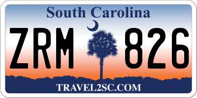 SC license plate ZRM826