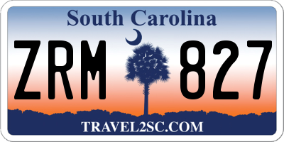 SC license plate ZRM827