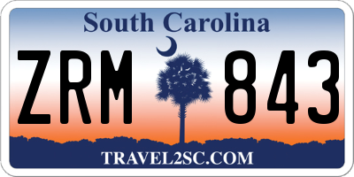 SC license plate ZRM843