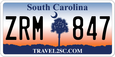 SC license plate ZRM847