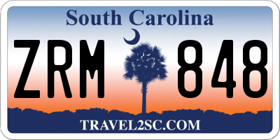 SC license plate ZRM848