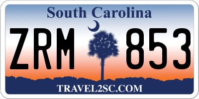 SC license plate ZRM853
