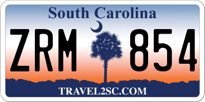 SC license plate ZRM854