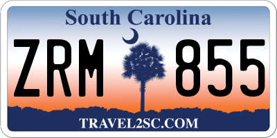 SC license plate ZRM855