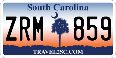 SC license plate ZRM859