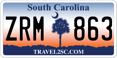 SC license plate ZRM863