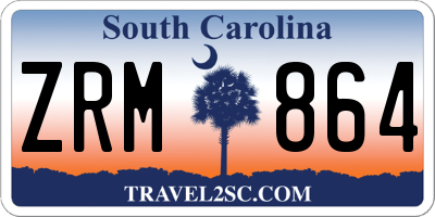 SC license plate ZRM864