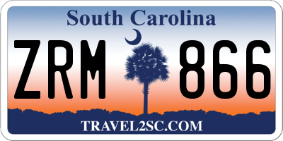 SC license plate ZRM866
