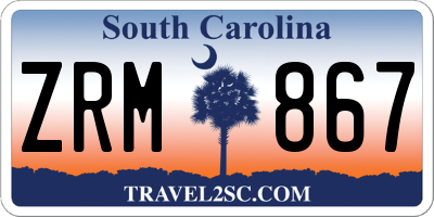 SC license plate ZRM867