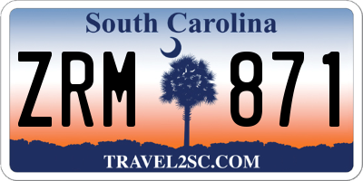 SC license plate ZRM871