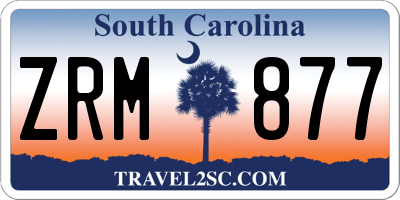 SC license plate ZRM877