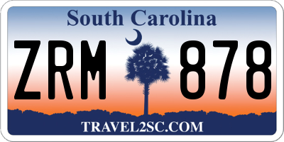 SC license plate ZRM878