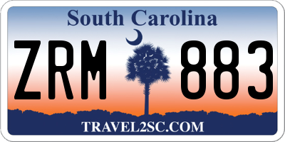 SC license plate ZRM883