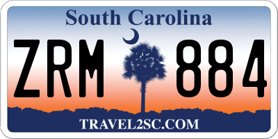 SC license plate ZRM884