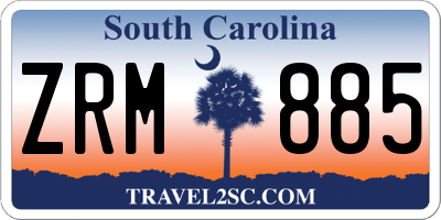 SC license plate ZRM885