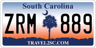 SC license plate ZRM889