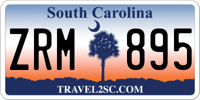 SC license plate ZRM895
