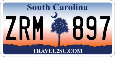 SC license plate ZRM897