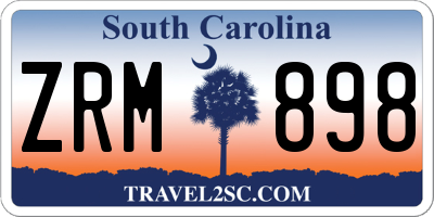 SC license plate ZRM898