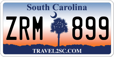 SC license plate ZRM899