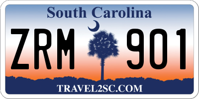 SC license plate ZRM901