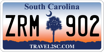 SC license plate ZRM902