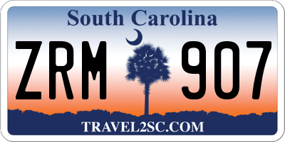 SC license plate ZRM907