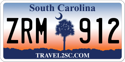 SC license plate ZRM912