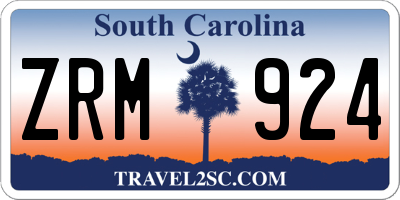 SC license plate ZRM924