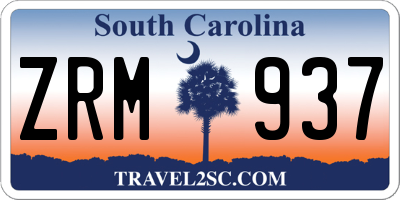 SC license plate ZRM937