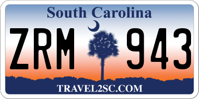 SC license plate ZRM943