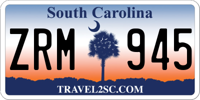 SC license plate ZRM945