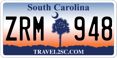 SC license plate ZRM948