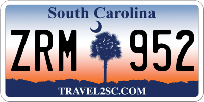 SC license plate ZRM952