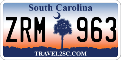 SC license plate ZRM963