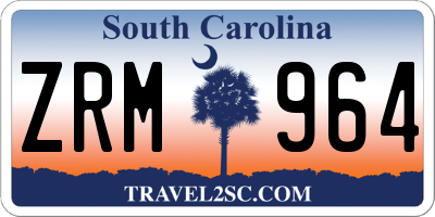 SC license plate ZRM964
