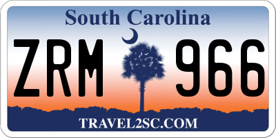 SC license plate ZRM966