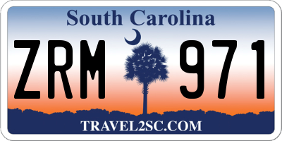 SC license plate ZRM971