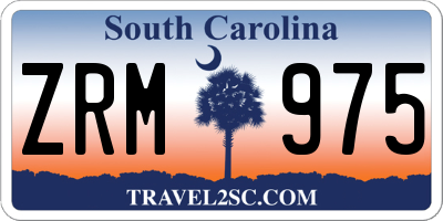 SC license plate ZRM975
