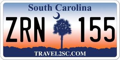 SC license plate ZRN155