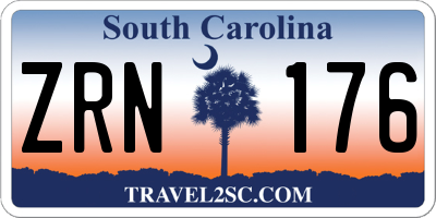 SC license plate ZRN176