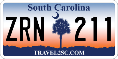 SC license plate ZRN211