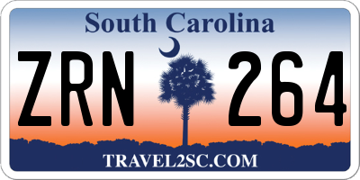 SC license plate ZRN264