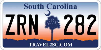 SC license plate ZRN282