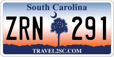 SC license plate ZRN291