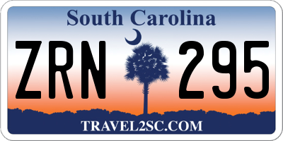 SC license plate ZRN295