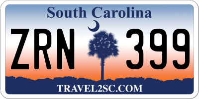 SC license plate ZRN399